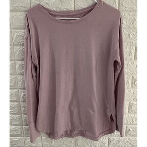 APANA WOMENS SHIRT SIZE SMALL‎ PINK LONG SLEEVE ATHLETIC TOP YOGA GYM
